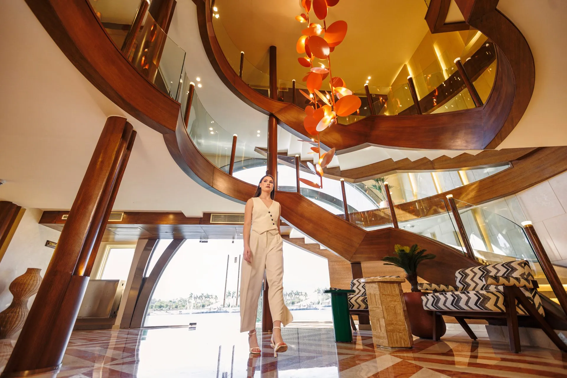 Lobby of the Esmeralda Nile Cruise Nile cruise